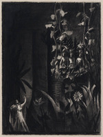 KT 2001 003-07
<br/>
Klein vrouwenfiguurtje tussen planten
<br/>
<em>Eeden, Marcel van (1965)</em>